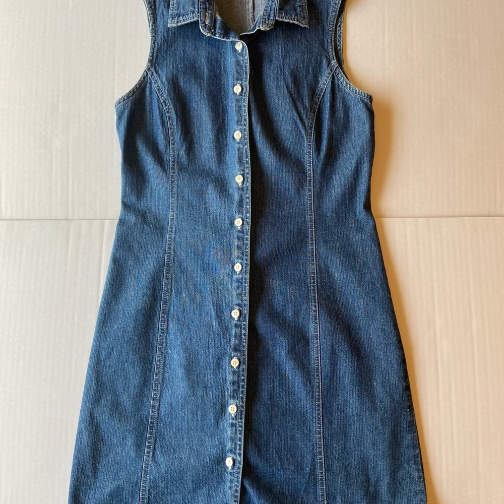 Vintage Sleeveless Jeans Dress - Picture 3 of 15